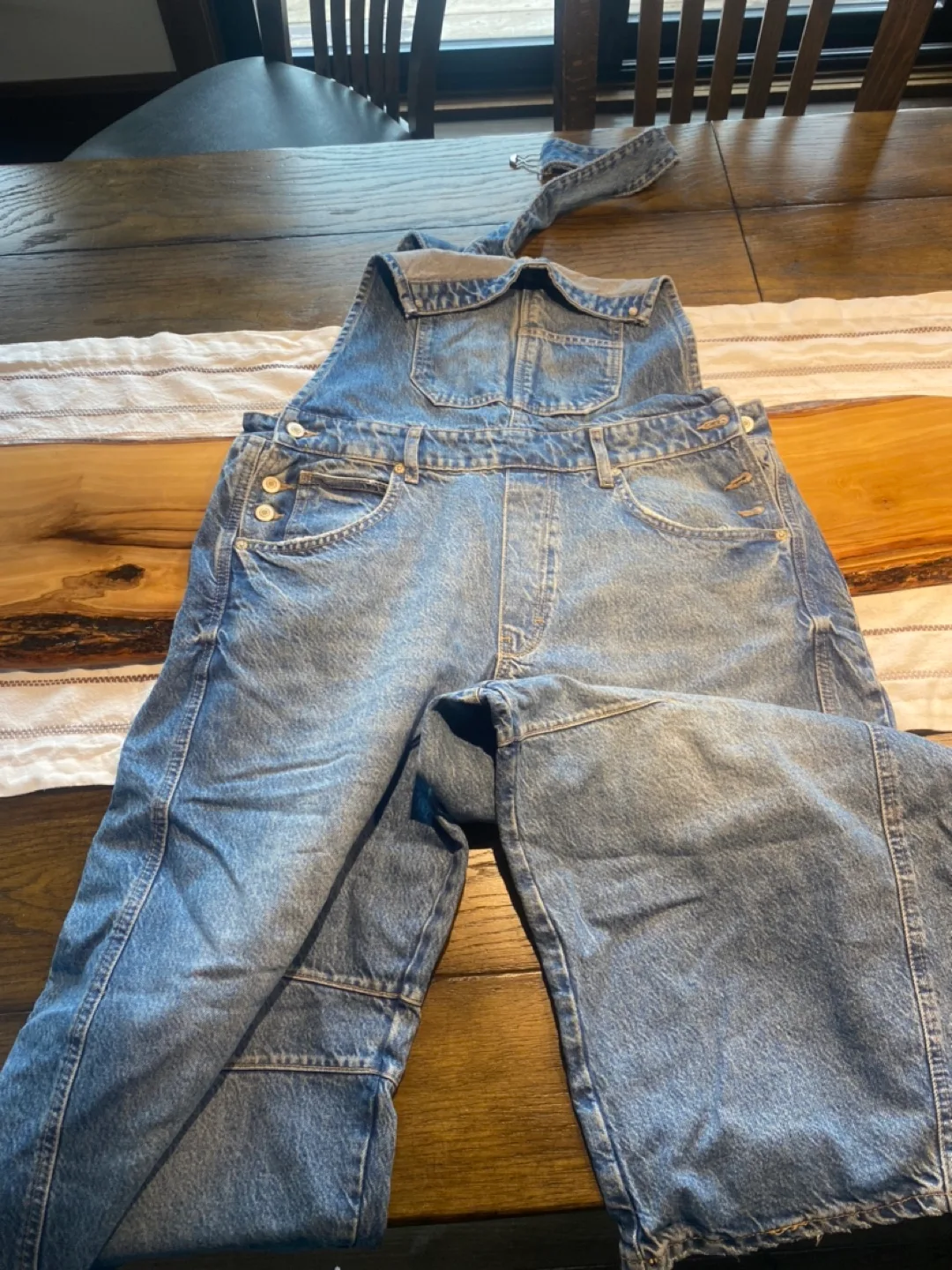 Free people Denim Overalls thumbnail