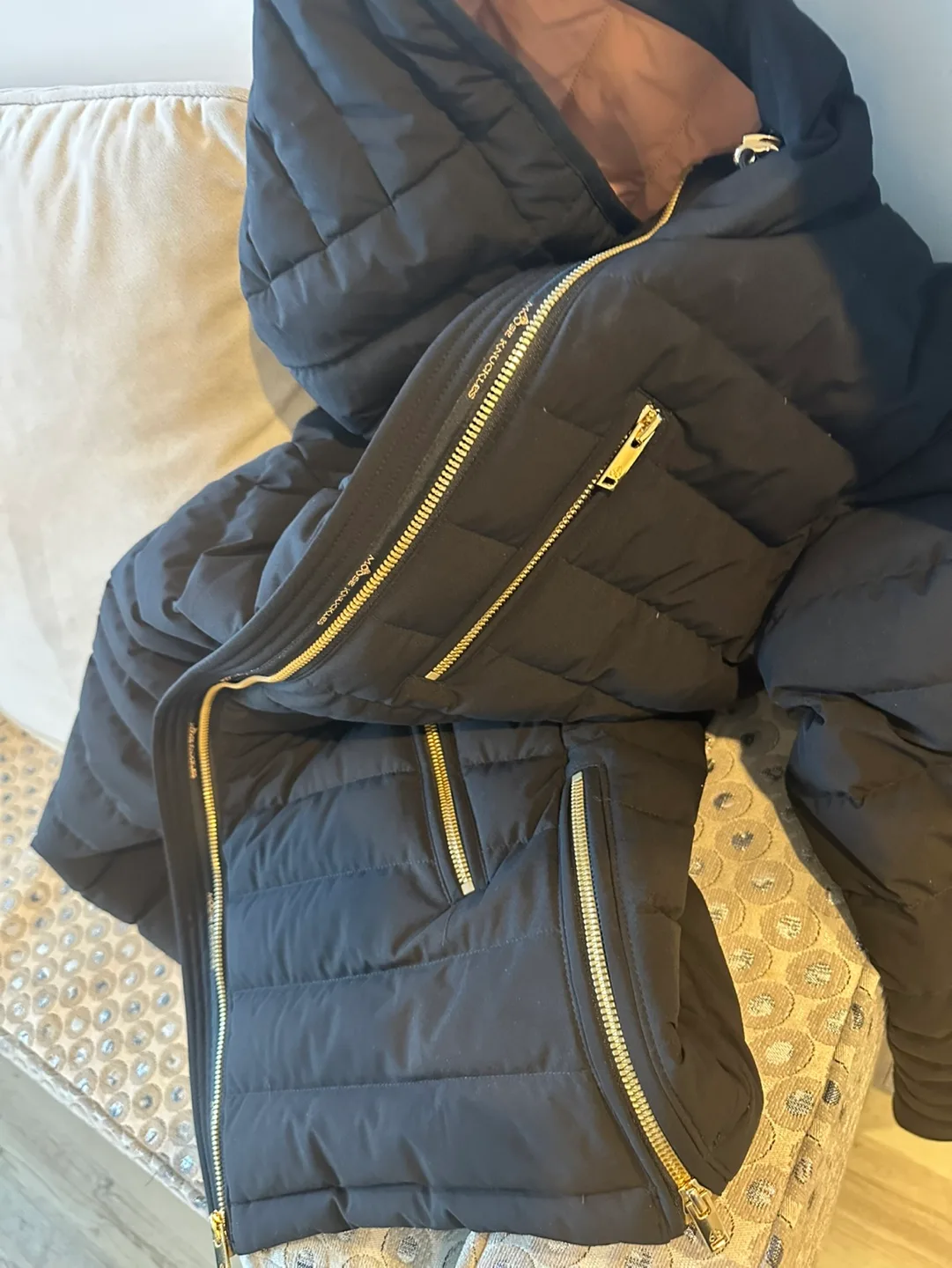 Moose Knuckles black  puffer jacket image indicator(3)