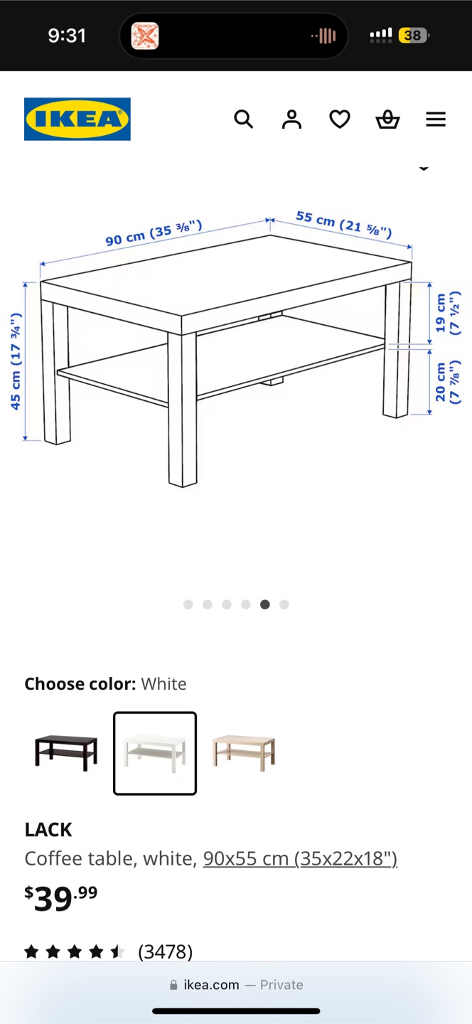 White Coffee Table - photo 3