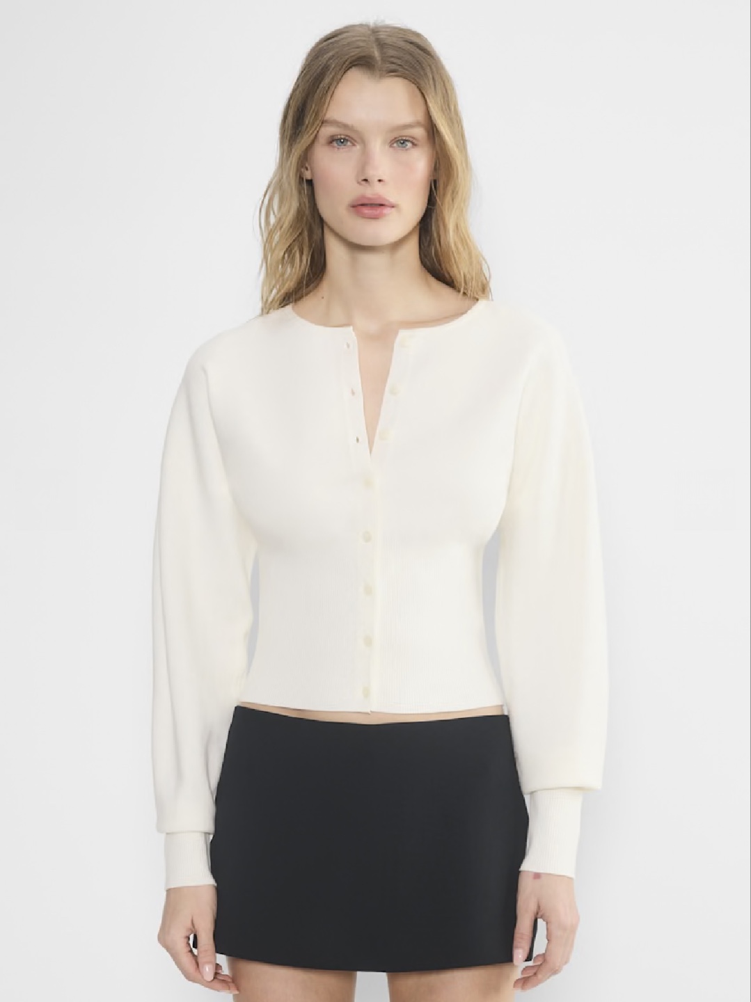 Aritzia Wilfred Knitted Cardigan - white