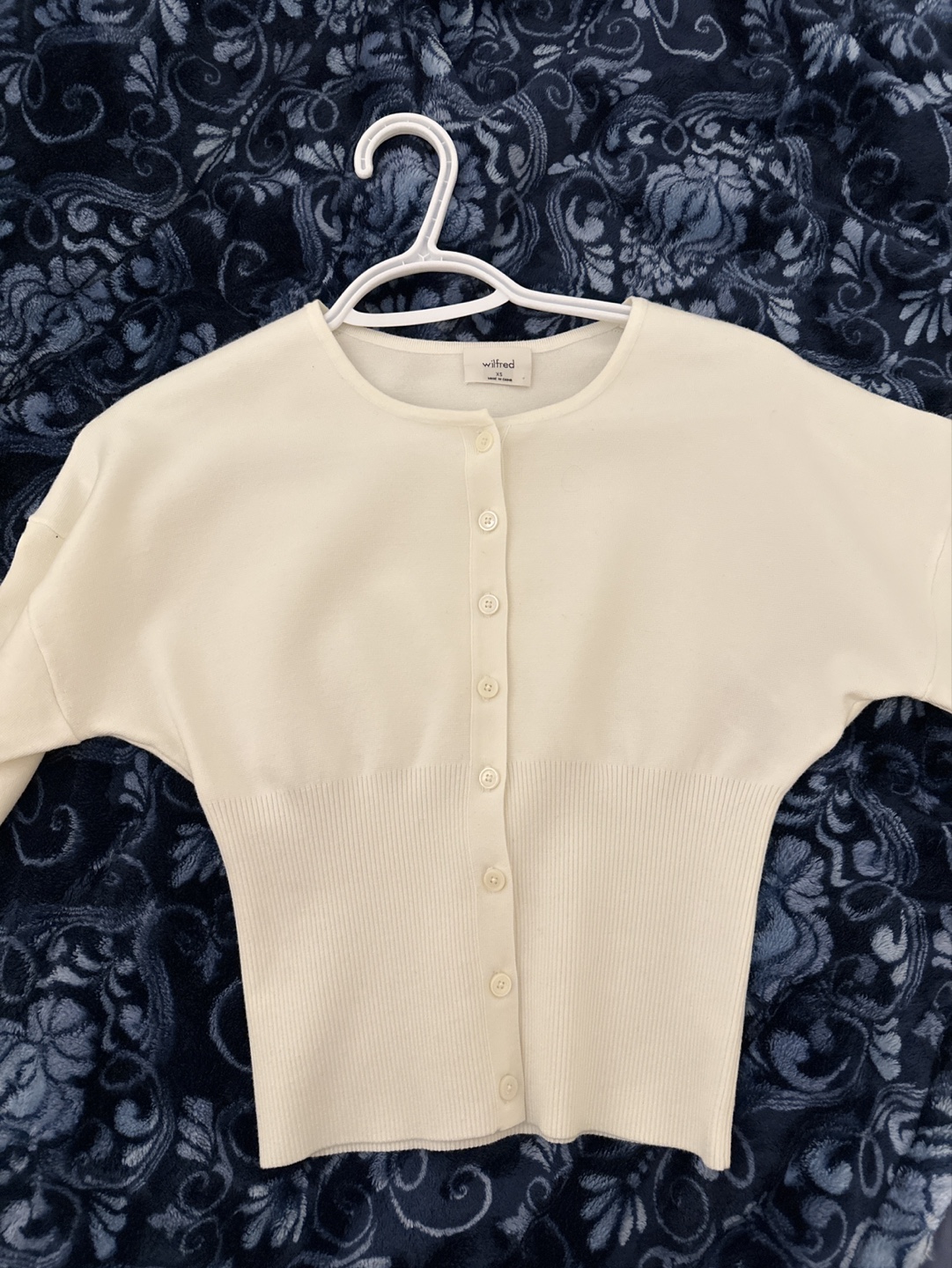 Aritzia Wilfred Knitted Cardigan - white - photo 2