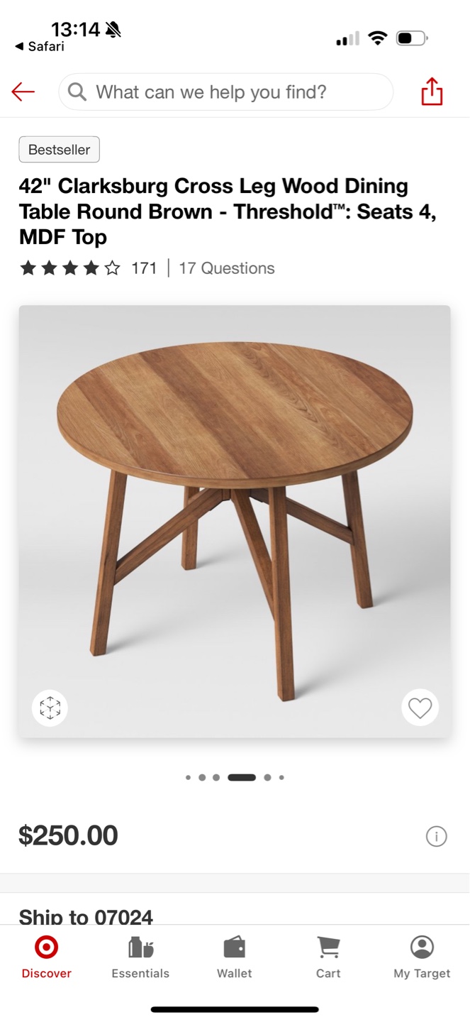 Wood Round Dining Table - photo 2