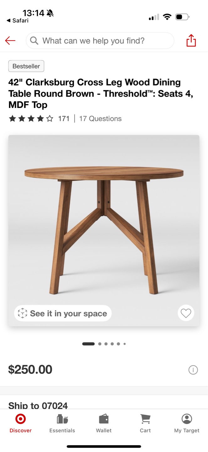Wood Round Dining Table - photo 3