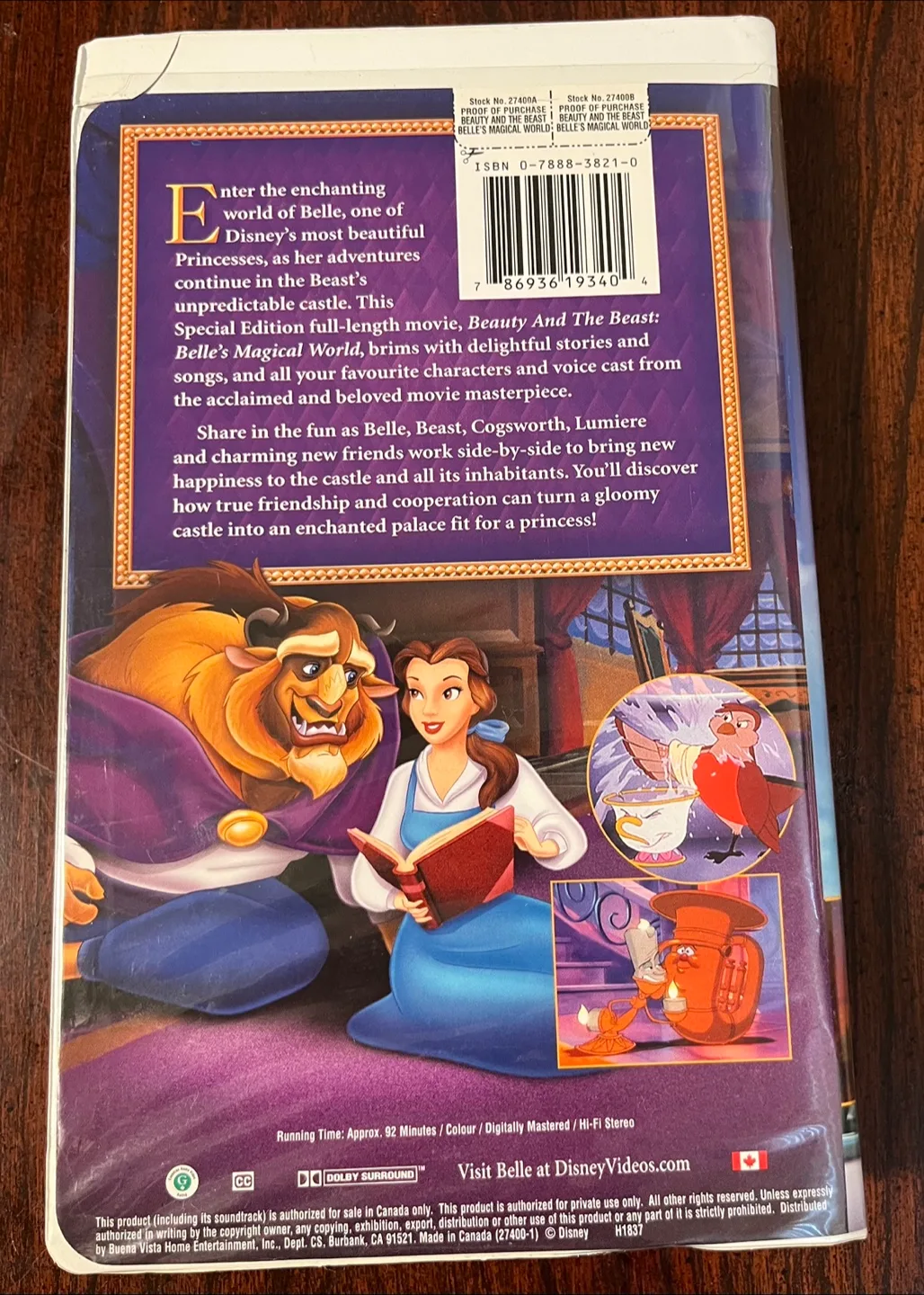 Disney's Special Edition Beauty and the Beast VHS image indicator(2)