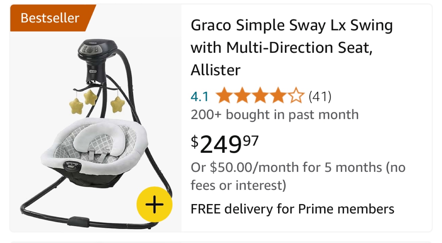 Graco Simple Sway LX Baby Swing - Hutton Colour - photo 5