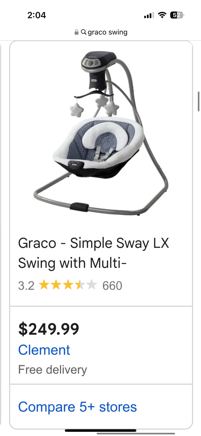 Graco Simple Sway LX Baby Swing - Hutton Colour - photo 4
