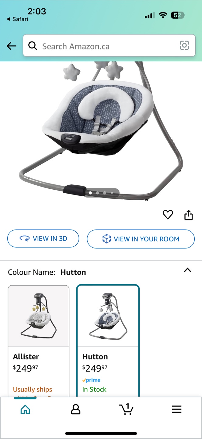 Graco Simple Sway LX Baby Swing - Hutton Colour - photo 3