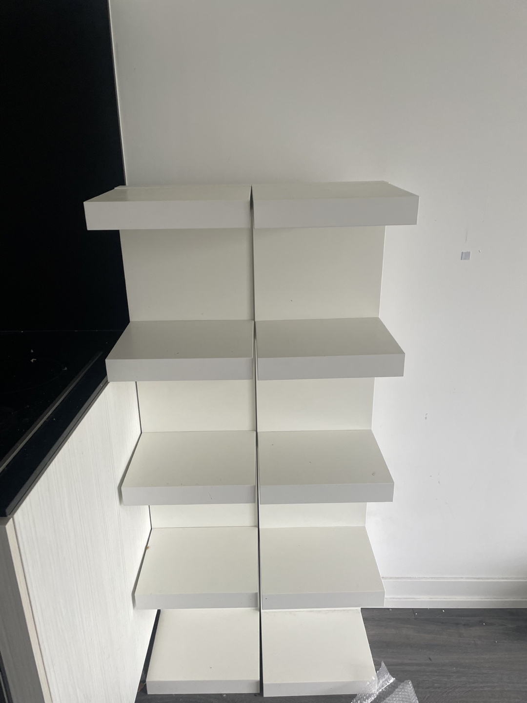 Pair of IKEA Lack White Shelves (X2)