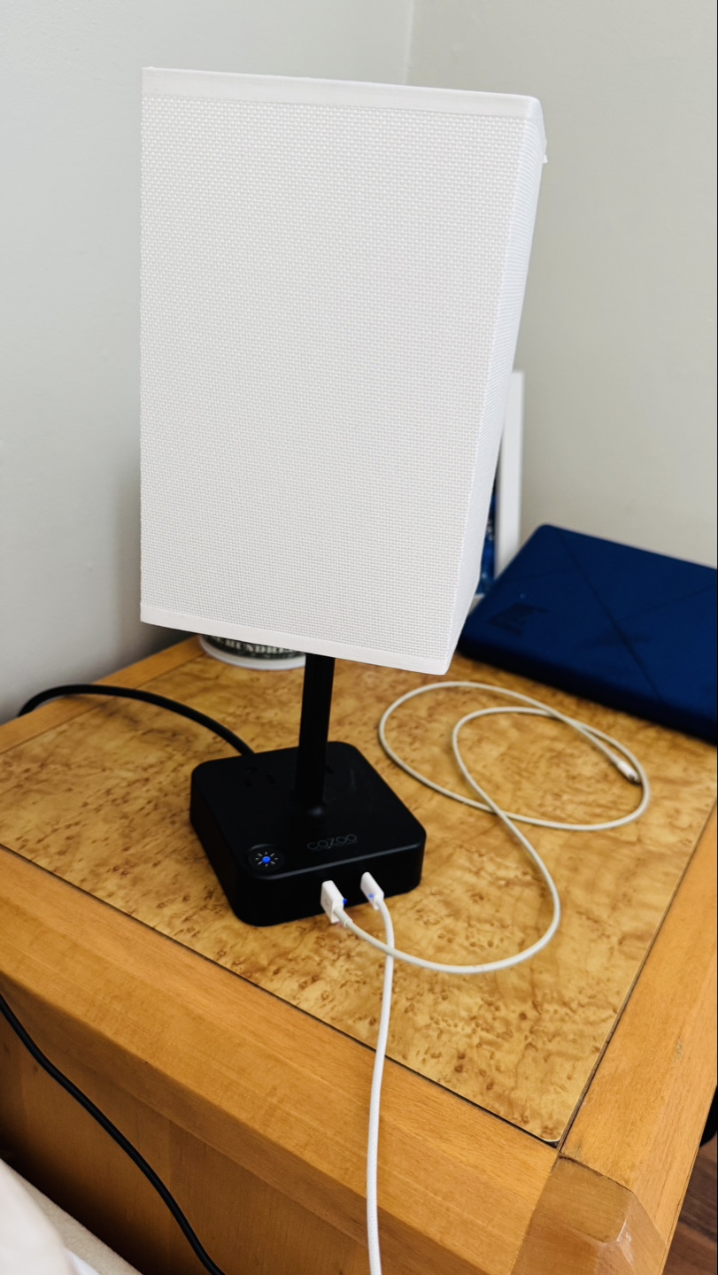 Bedside Lamp with USB Charging Ports