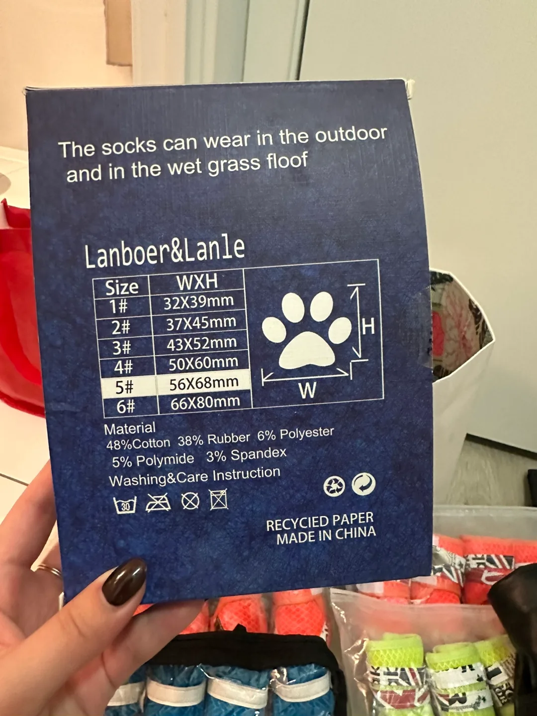 Lanle Warm Waterproof Pet Socks thumbnail