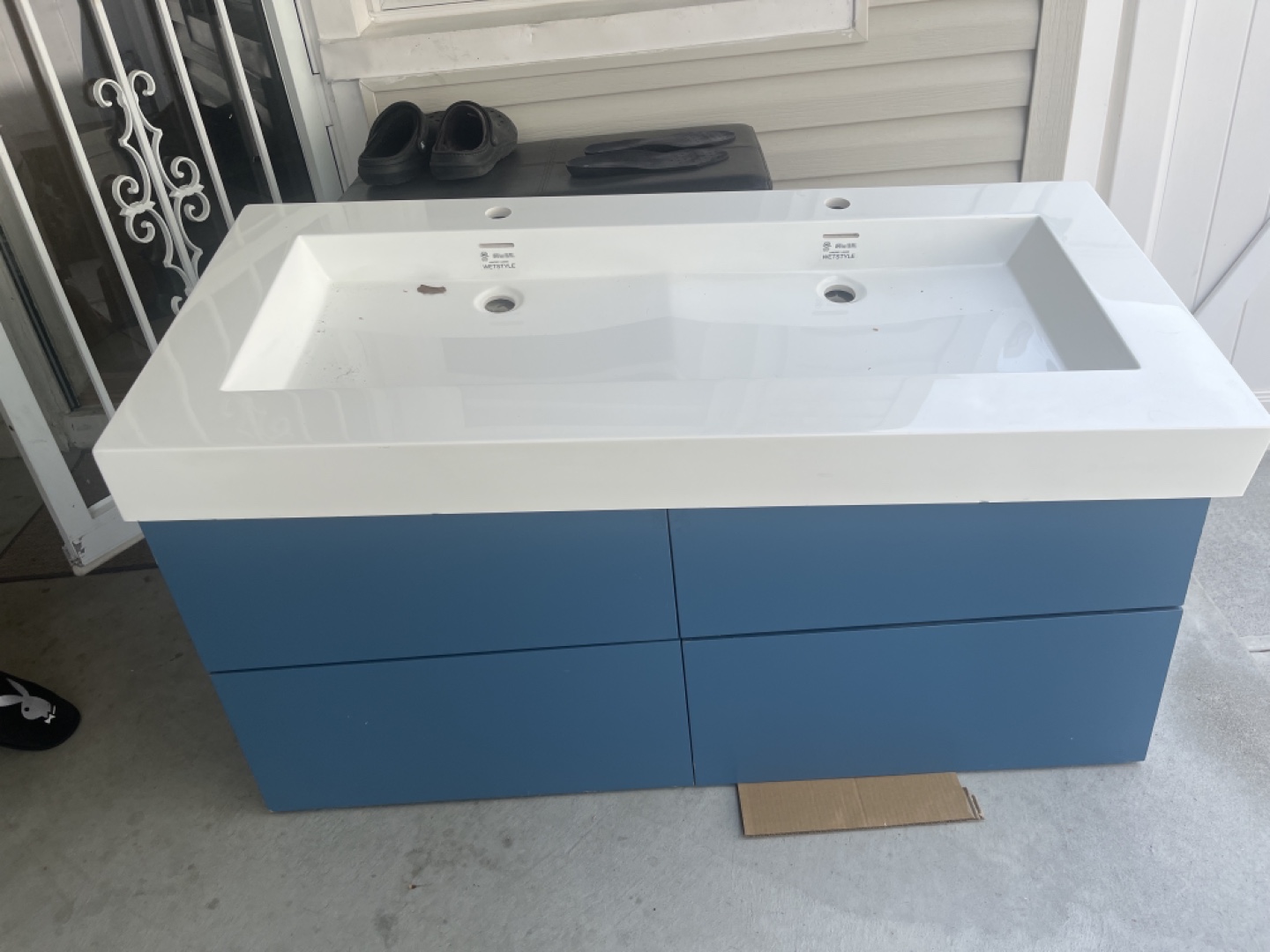 Double Sink Vanity - Blue