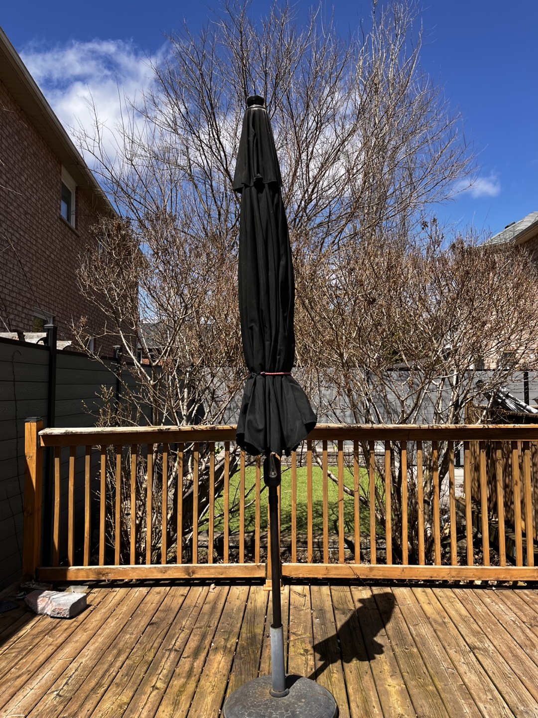 Large Black Patio Umbrella - photo 2