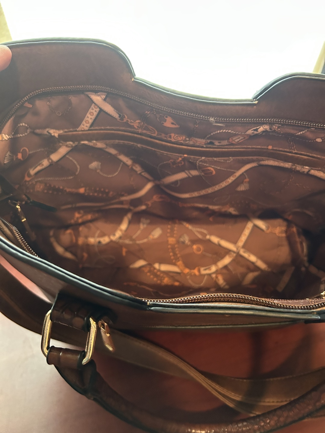 Brown Faux Leather Handbag Set - photo 4