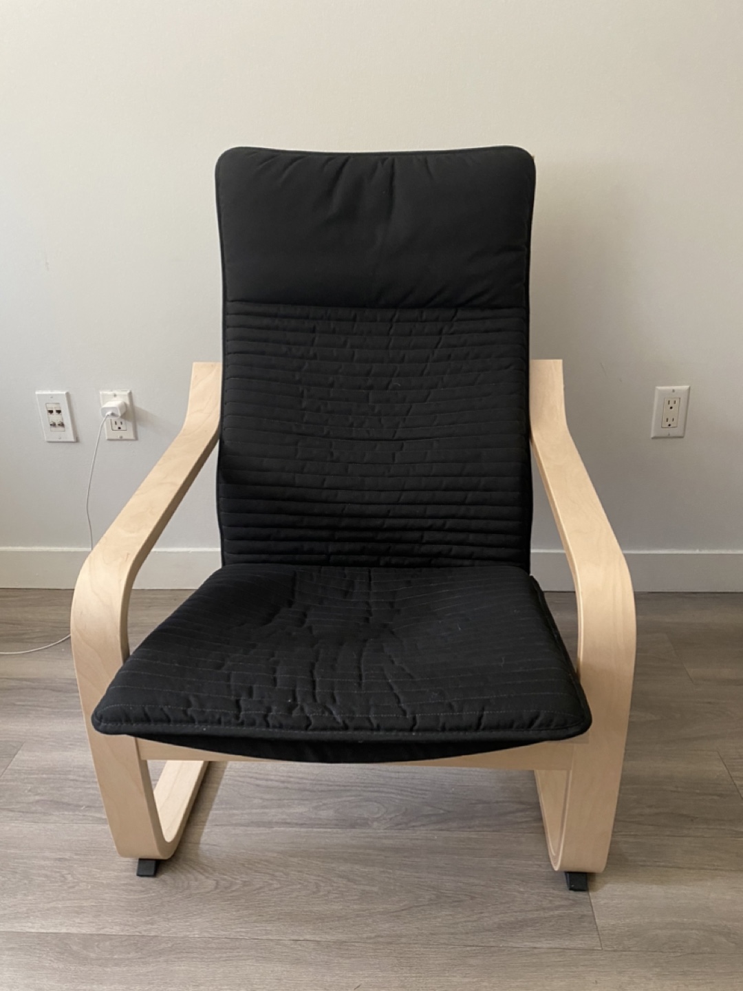 IKEA POÄNG Armchair - Birch Veneer/Knisa Black - photo 3