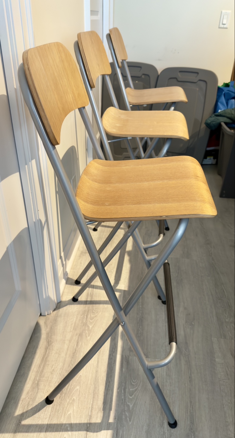 Ikea : Set of Three Folding Bar Stools - photo 2