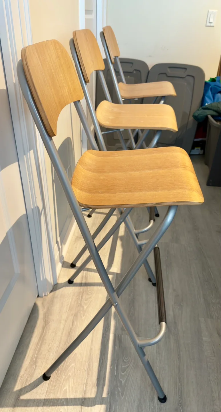 Ikea : Set of Three Folding Bar Stools image indicator(2)