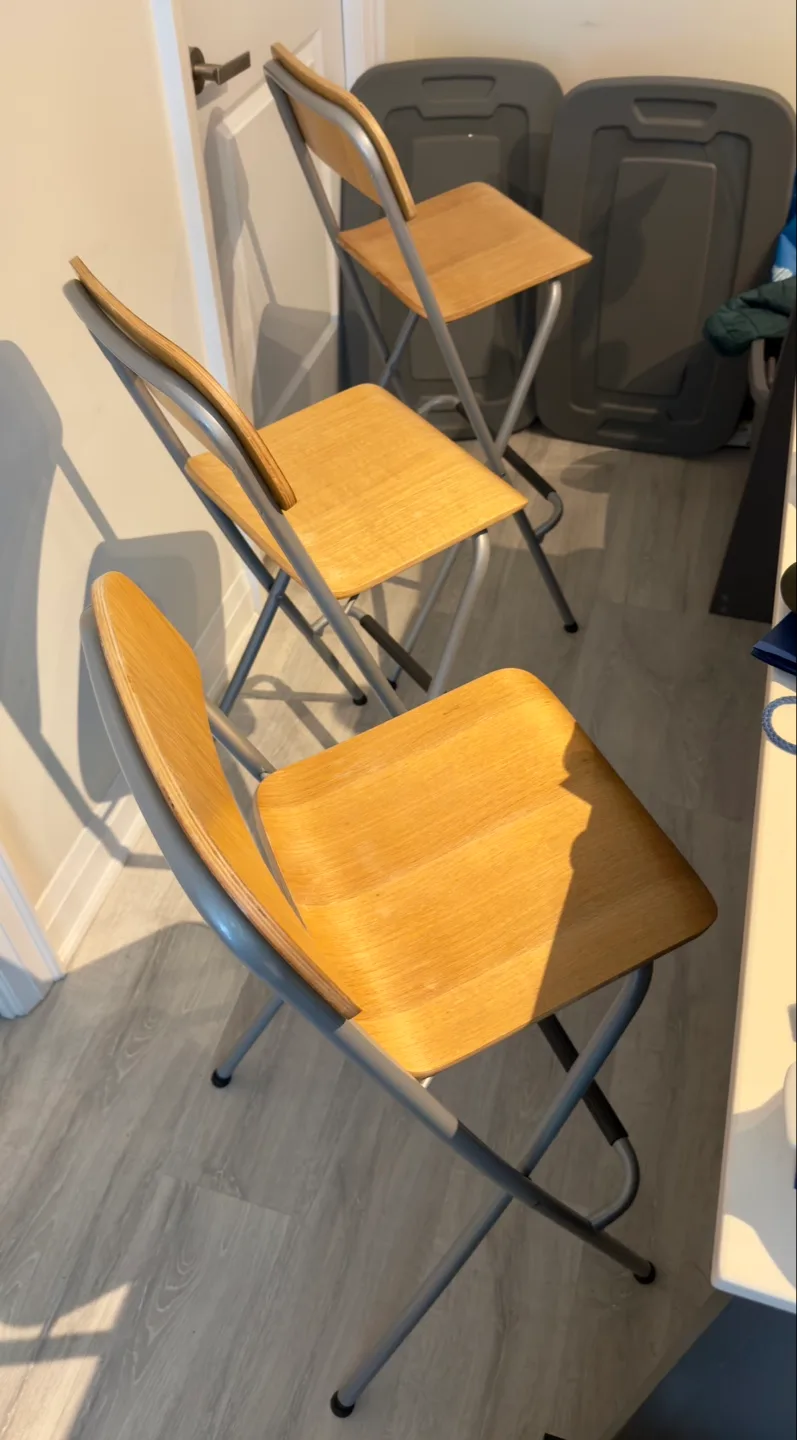 Ikea : Set of Three Folding Bar Stools image indicator(4)