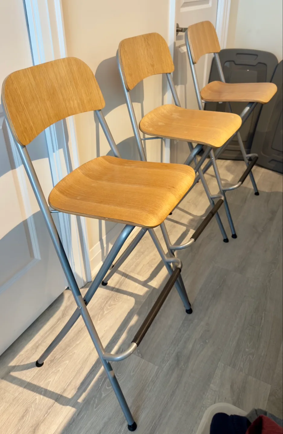 Ikea : Set of Three Folding Bar Stools image indicator(3)