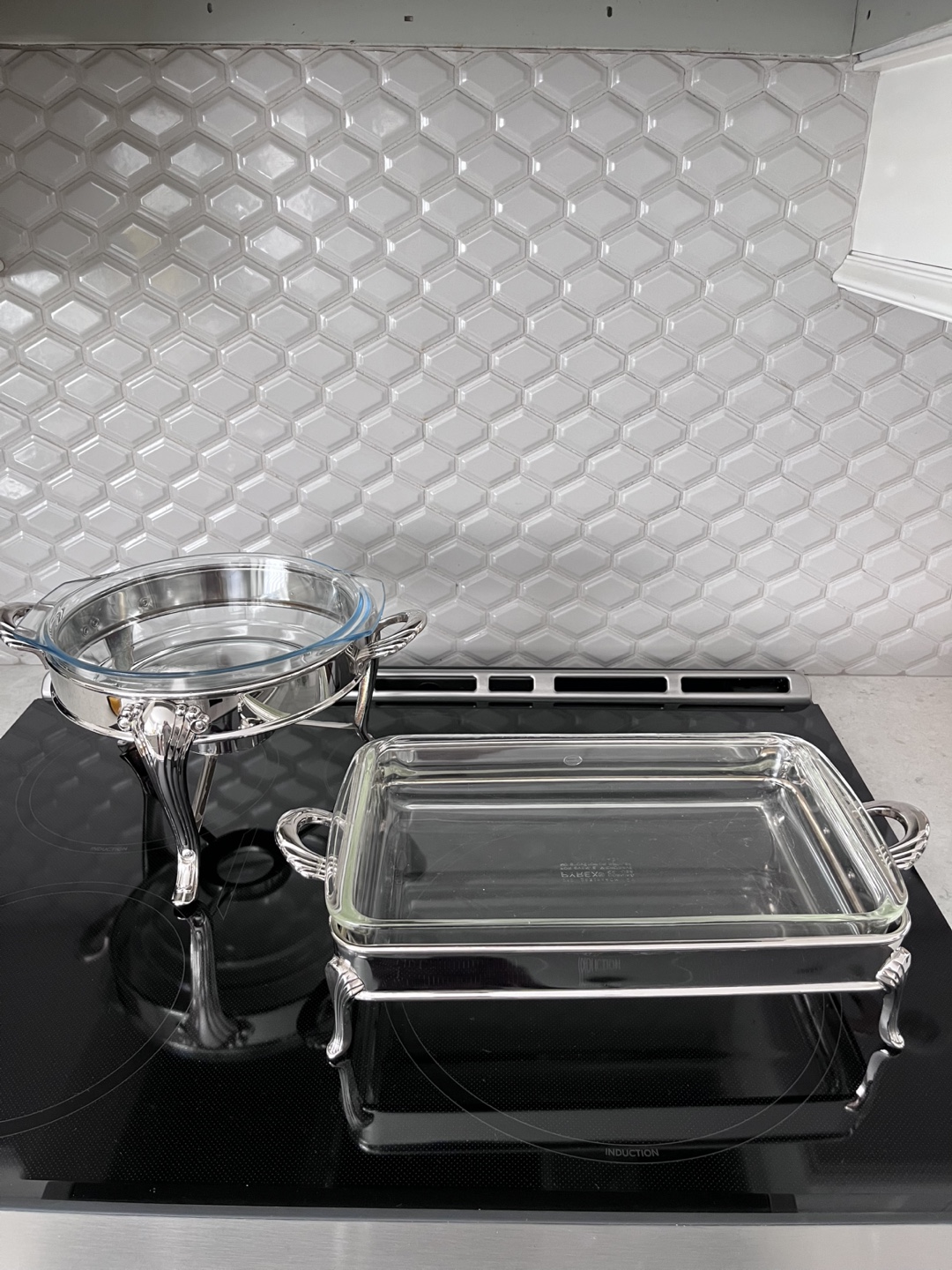 Silver Chafing Dishes Set -  Elegant Serving Dishes - photo 3