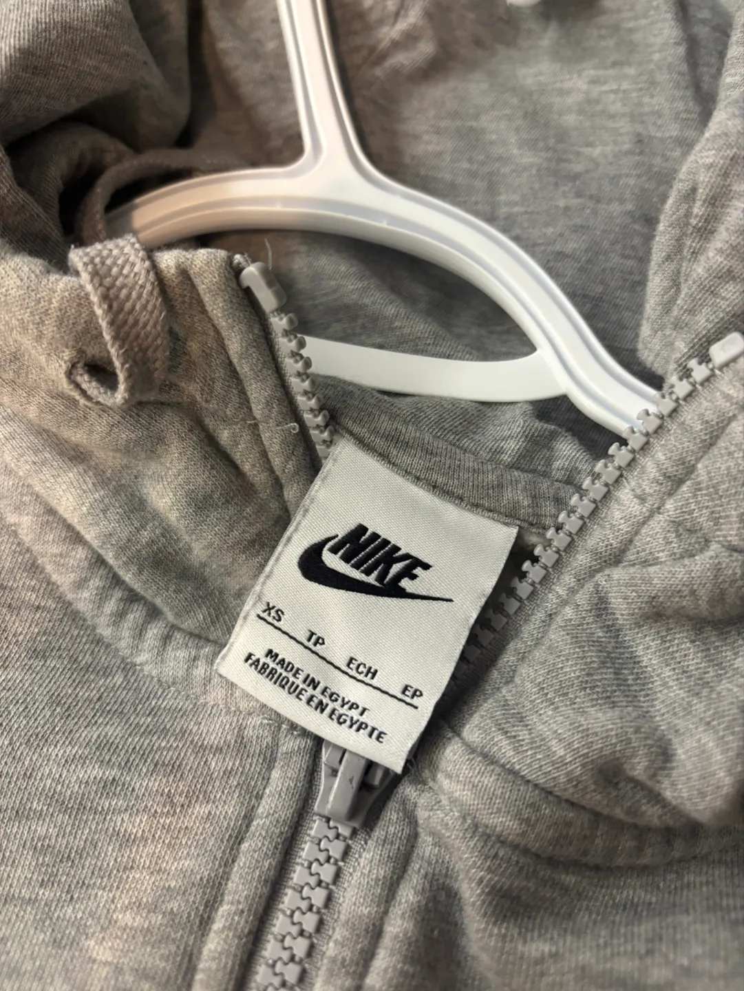 Nike Grey Zip-Up Hoodie - XS image indicator(3)
