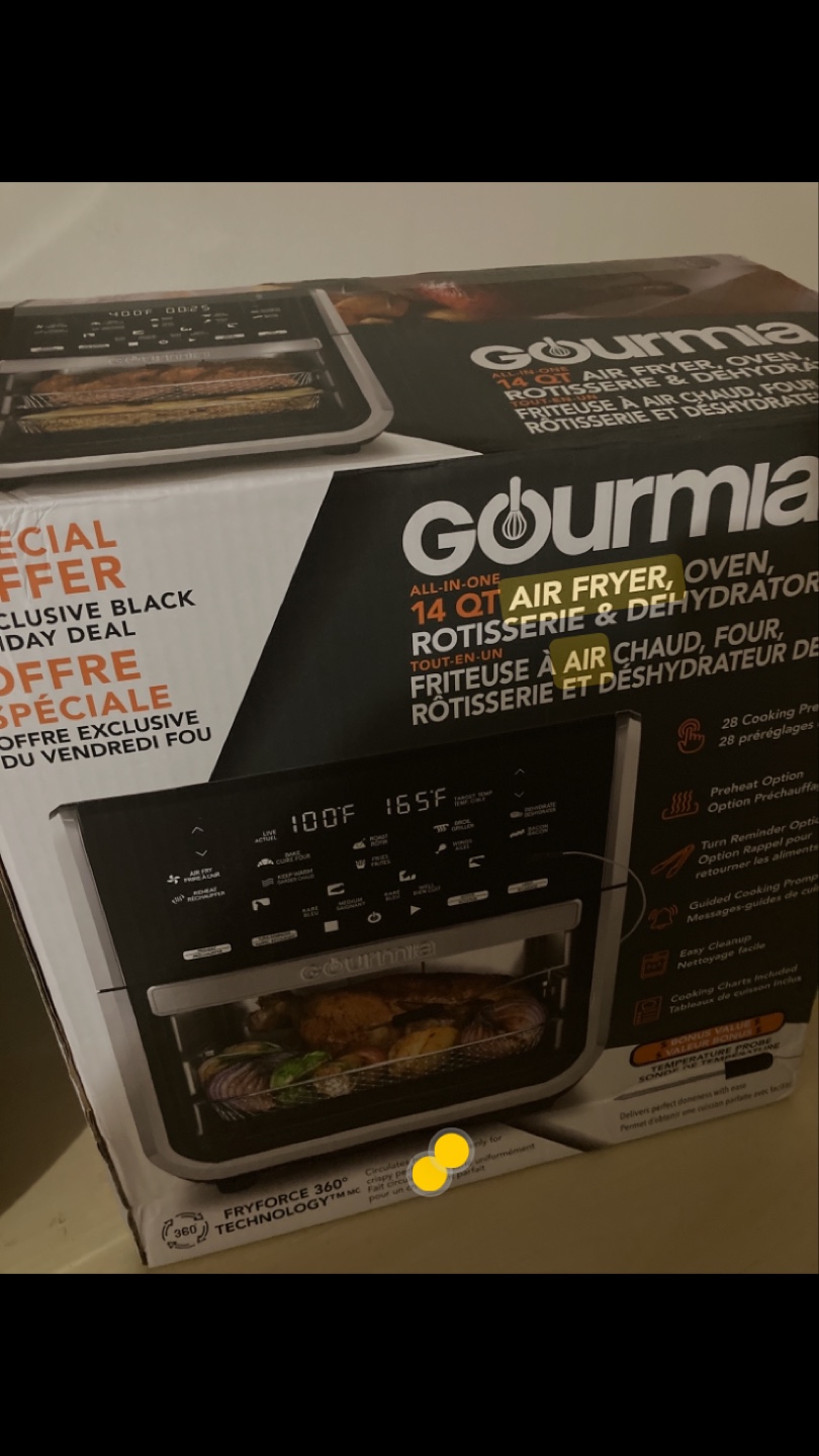 Gourmia 14-Quart All-in-One Air Fryer, Rotisserie & Dehydrator - photo 5