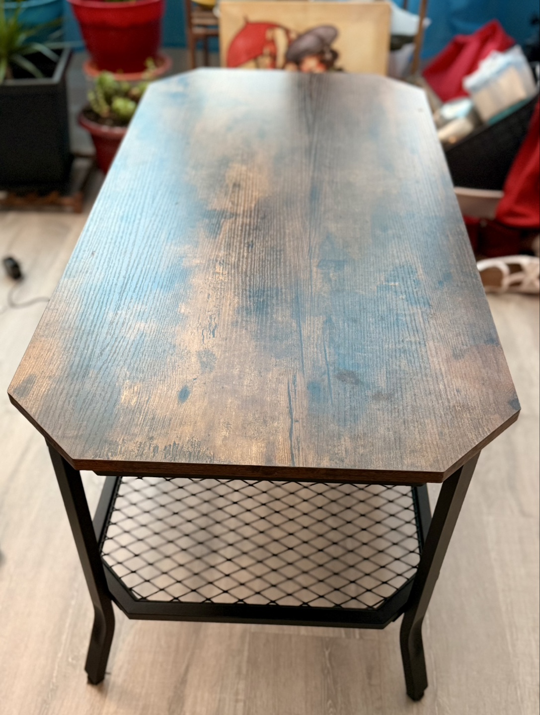 Ikea: Industrial Style Coffee Table with Metal Shelf