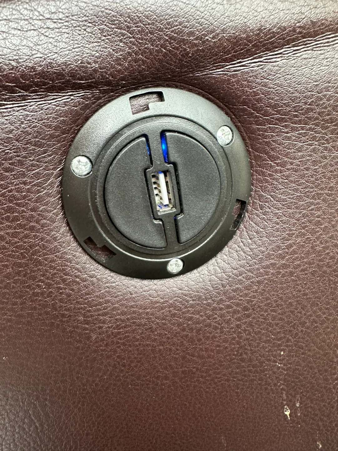 Brown Leather Reclining Sofa image indicator(4)