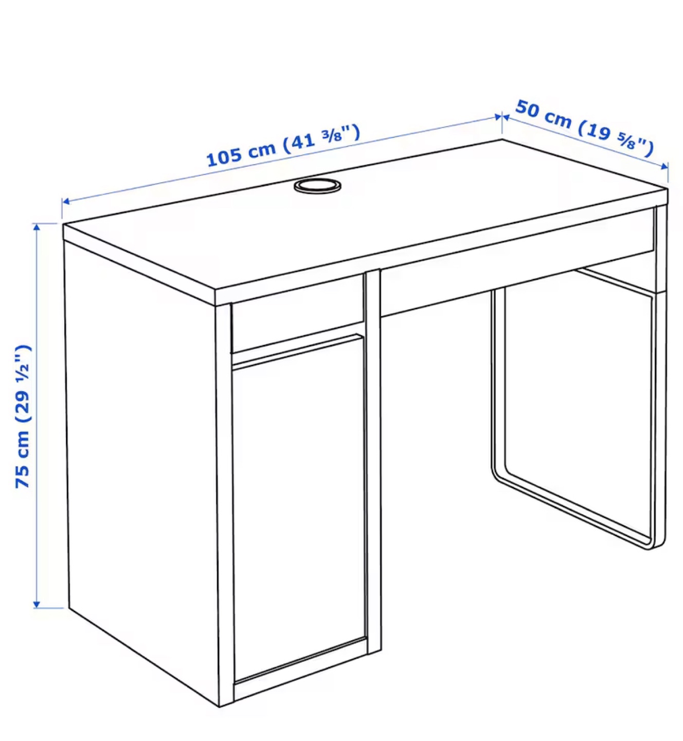 IKEA MICKE Desk - Black-Brown - photo 4