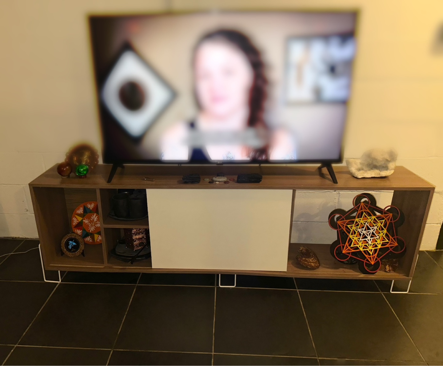 Modern TV Stand with White Door - photo 2