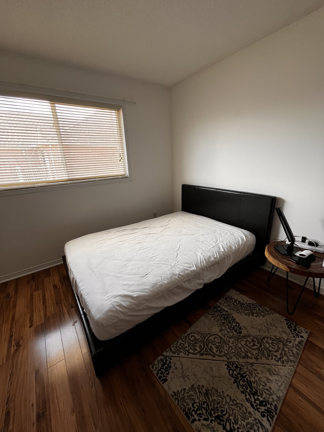 Black Double Bed Frame with mattress - photo 2