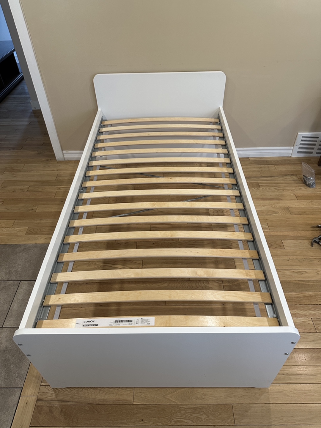 Pristine White IKEA SLAKT Twin Bed with Mattress (CAN DELIVER) - photo 4