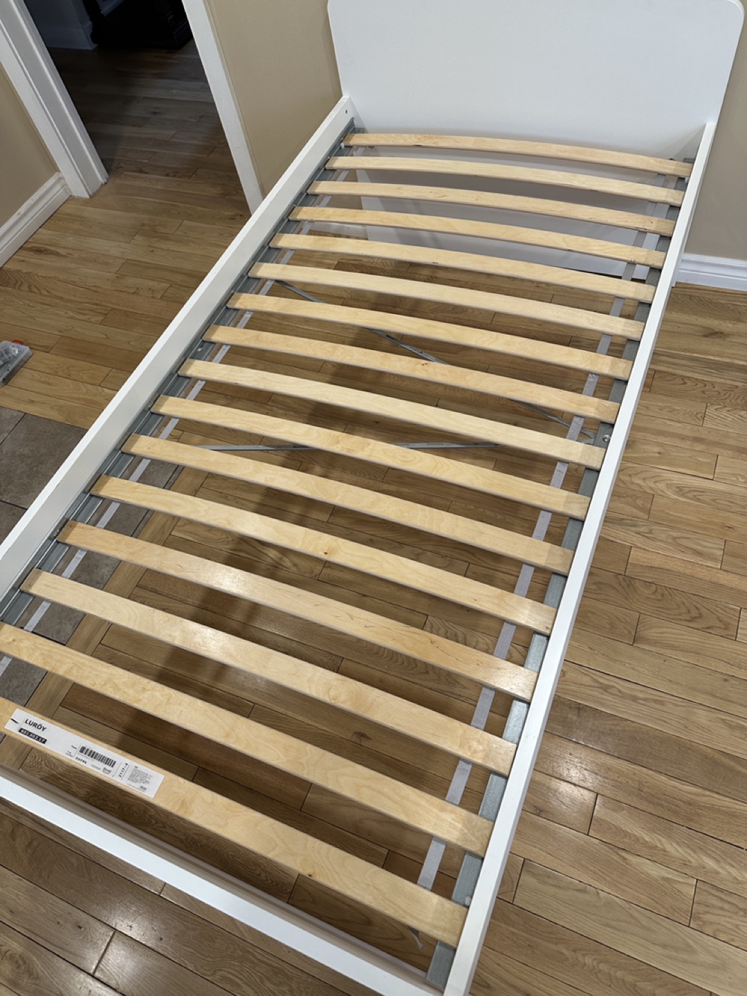 Pristine White IKEA SLAKT Twin Bed with Mattress (CAN DELIVER) - photo 5