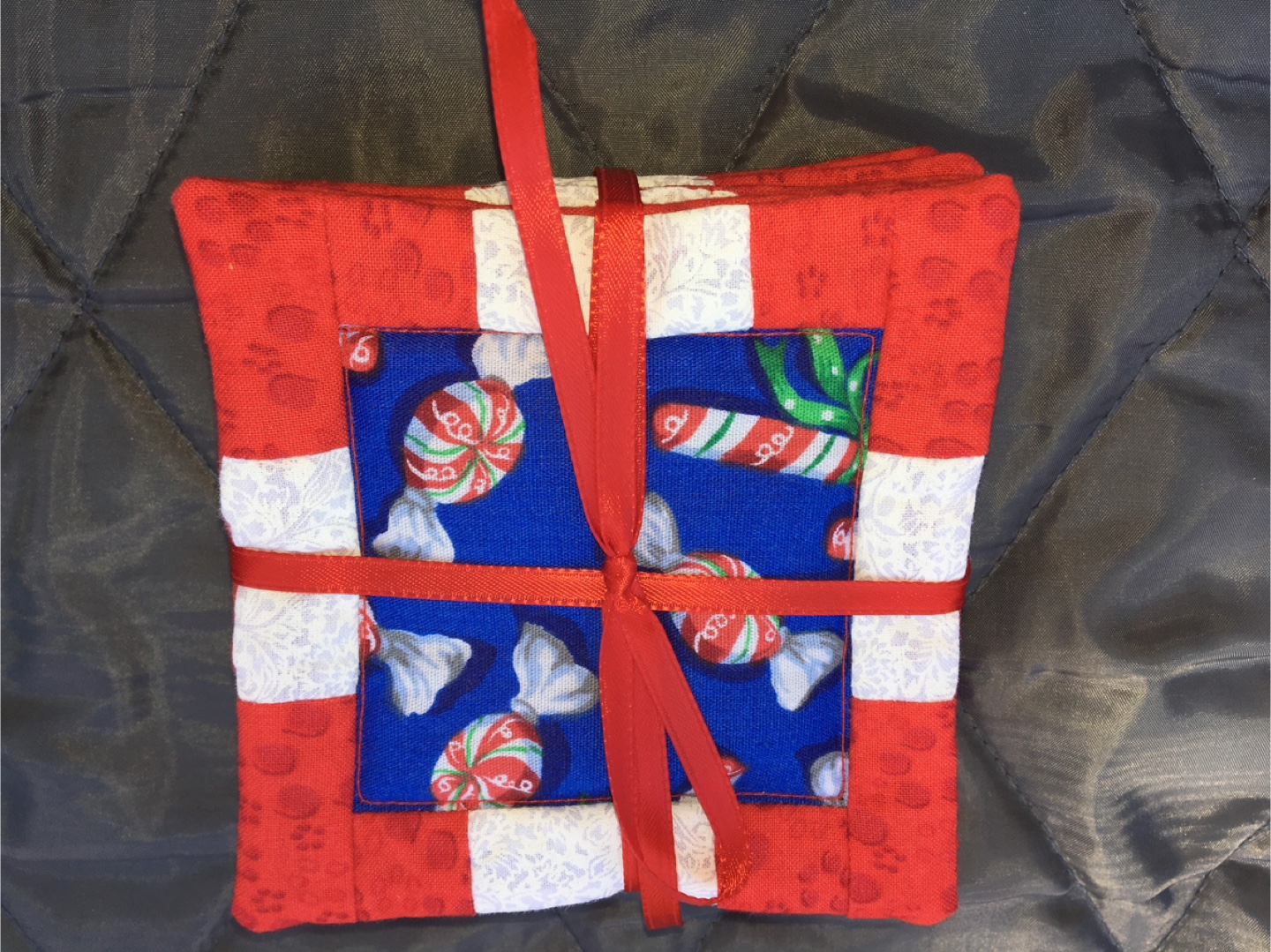 Handmade Christmas Coasters Set of 3