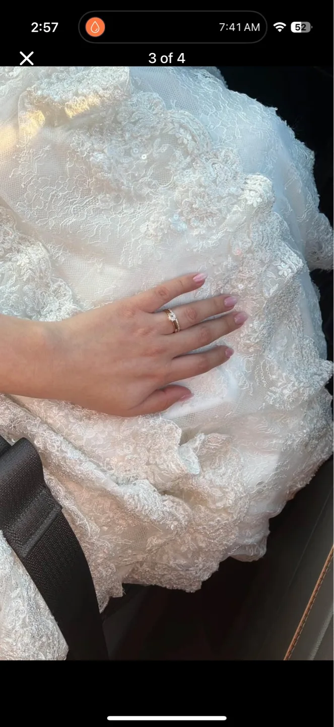 Stunning Layered Lace wedding Dress image indicator(3)