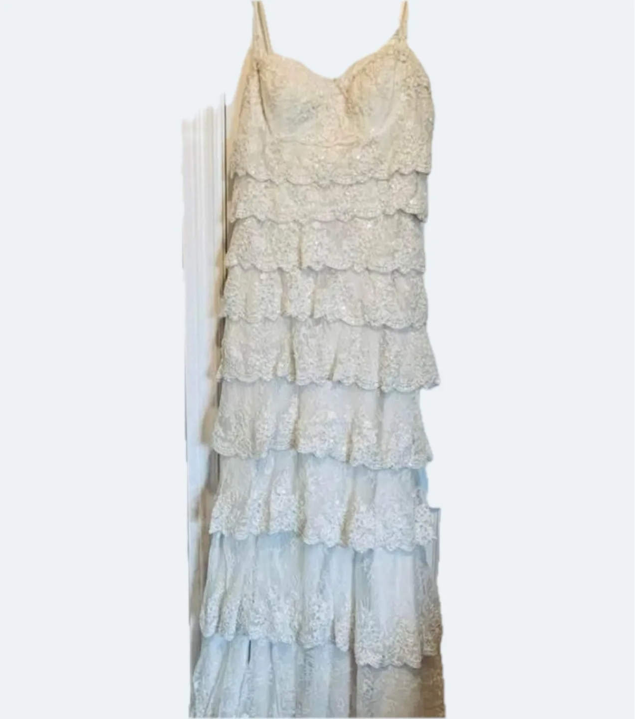 Stunning Layered Lace wedding Dress image indicator(4)