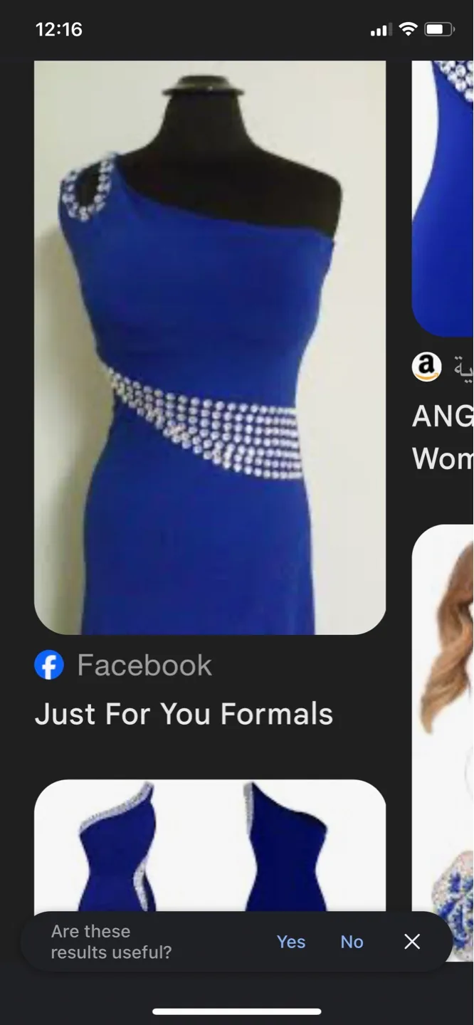 Angel Fashion Elegant One Shoulder Rhinestone Evening Gown image indicator(6)