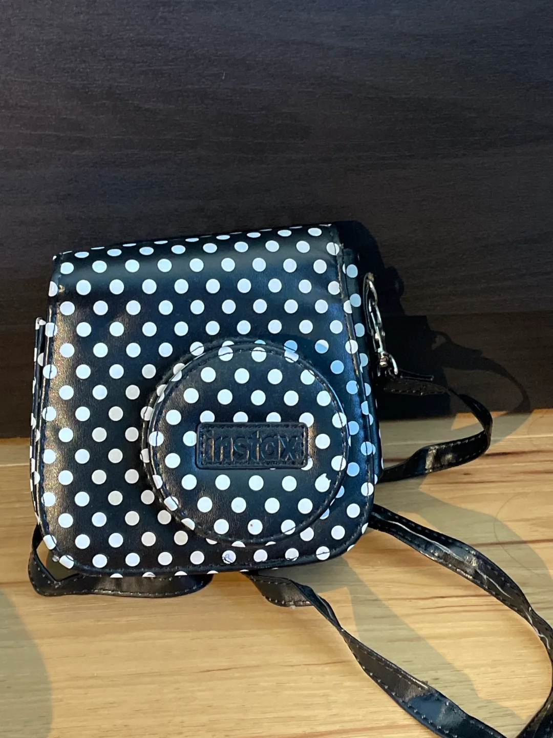 Instax Mini Camera Case - Black and White Polka Dot thumbnail