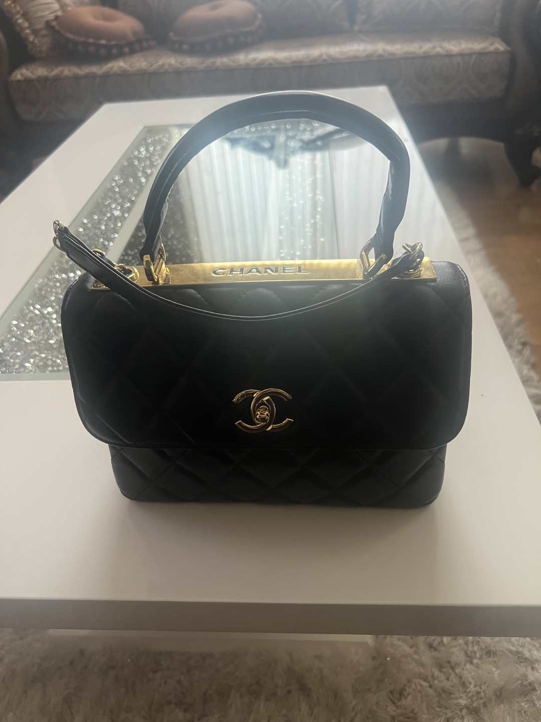 Chanel Black Quilted Leather Handbag