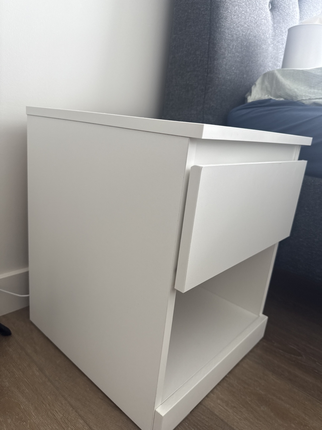 ikea - White Nightstand with Drawer - photo 2