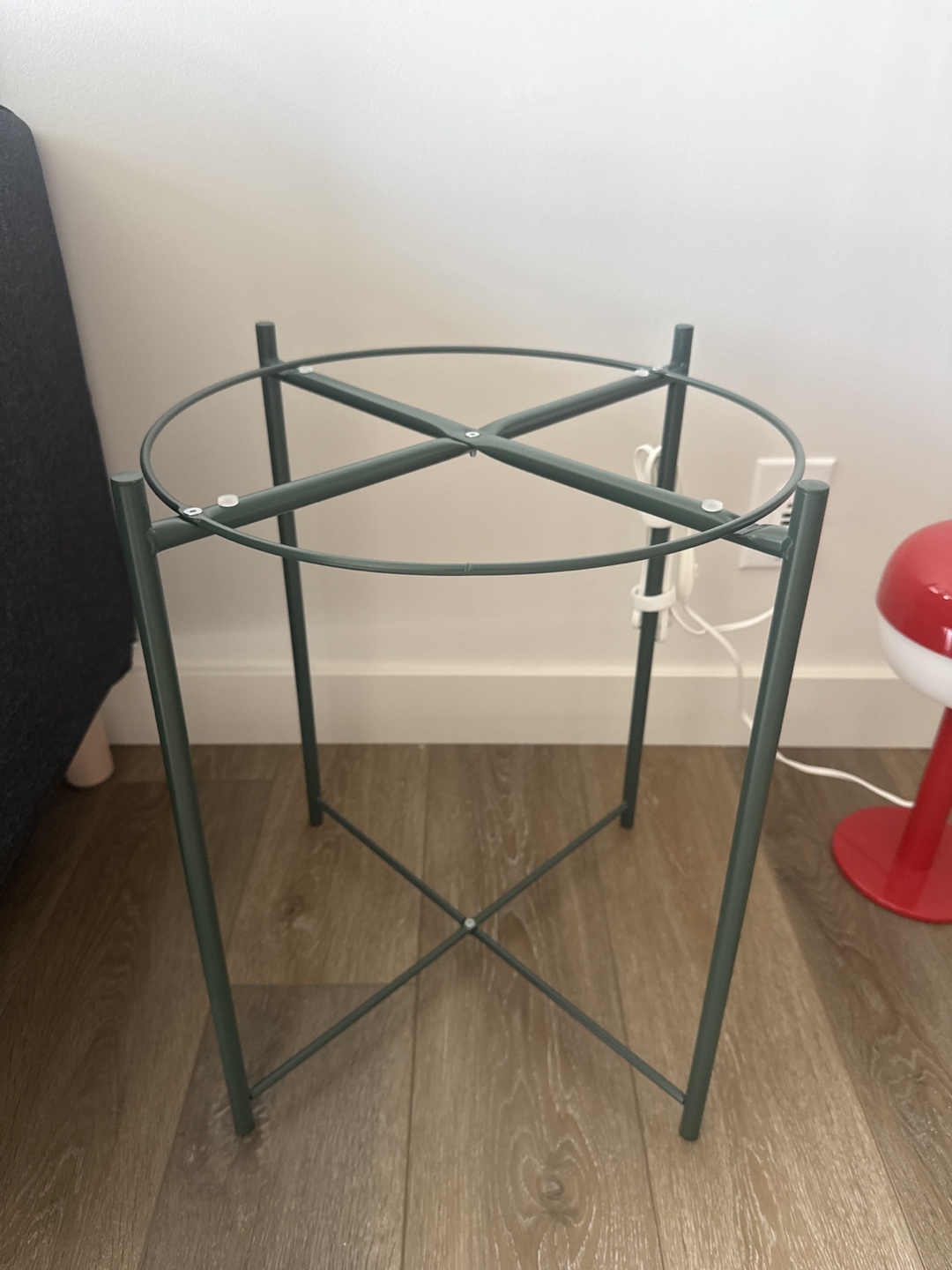ikea - Round Metal Side Table - Sage Green - photo 2