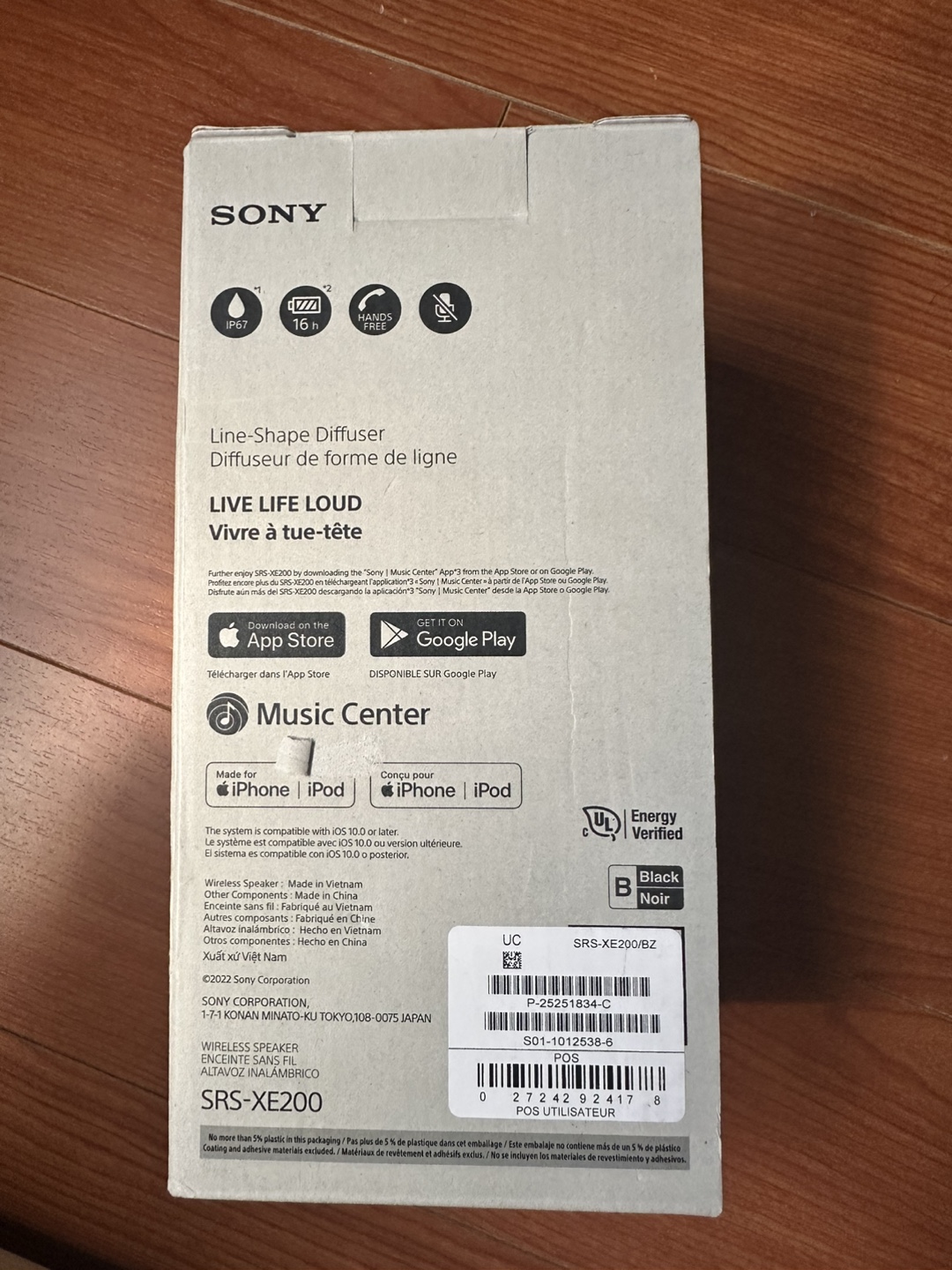 Sony SRS-XE200 Wireless Portable Bluetooth Speaker - Black - photo 4
