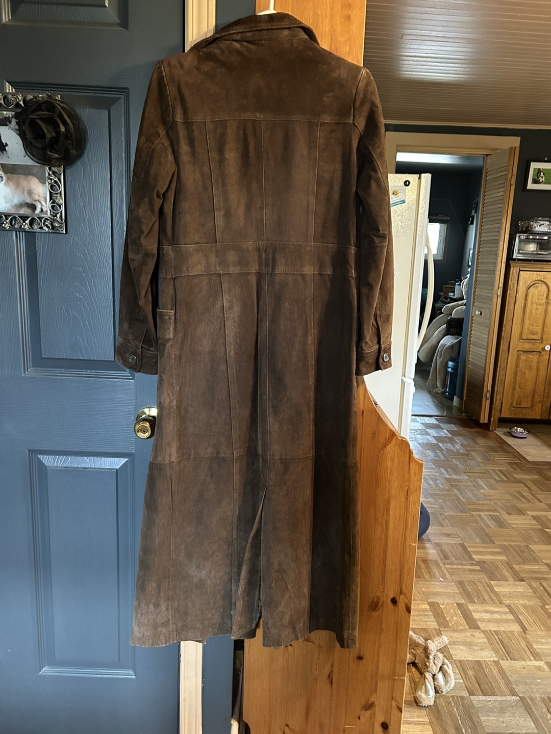 Le Chateau Brown Suede Maxi Coat