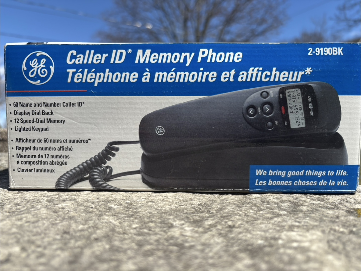 Vintage GE Caller ID Memory Phone - 2-9190BK