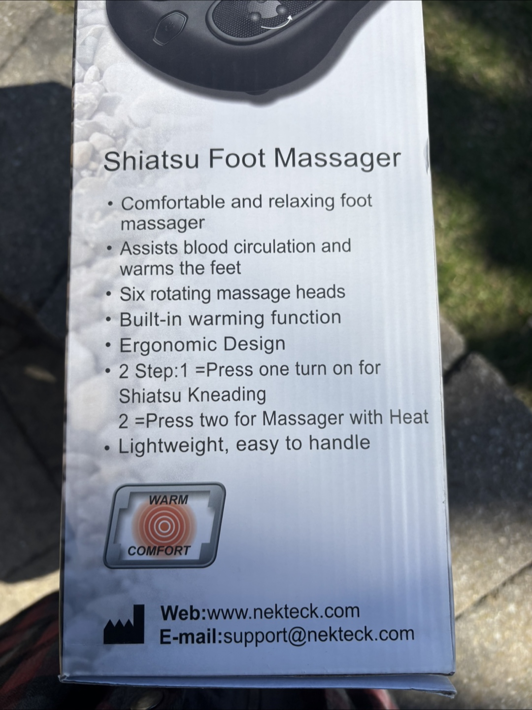 Nekteck Shiatsu Foot Massager with Heat - photo 2
