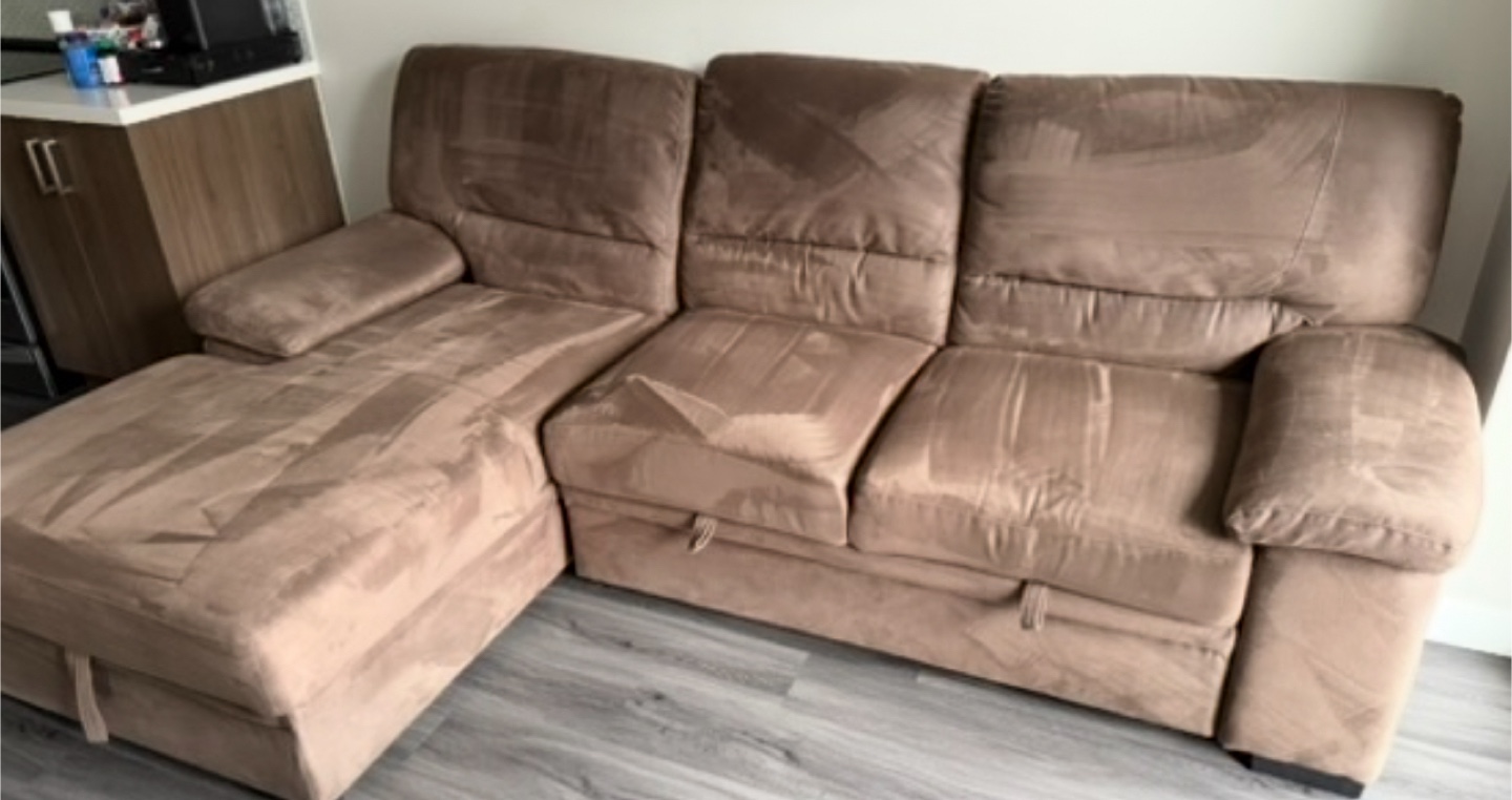 Brown Sectional Sofa with Pull-Out Sleeper - photo 3