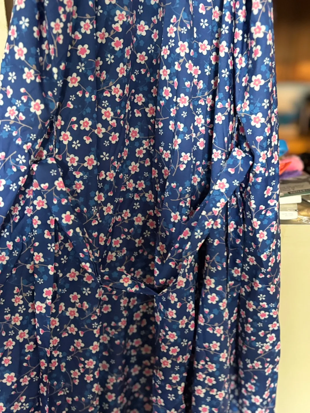 Women's Blue Floral Halter Dress image indicator(2)