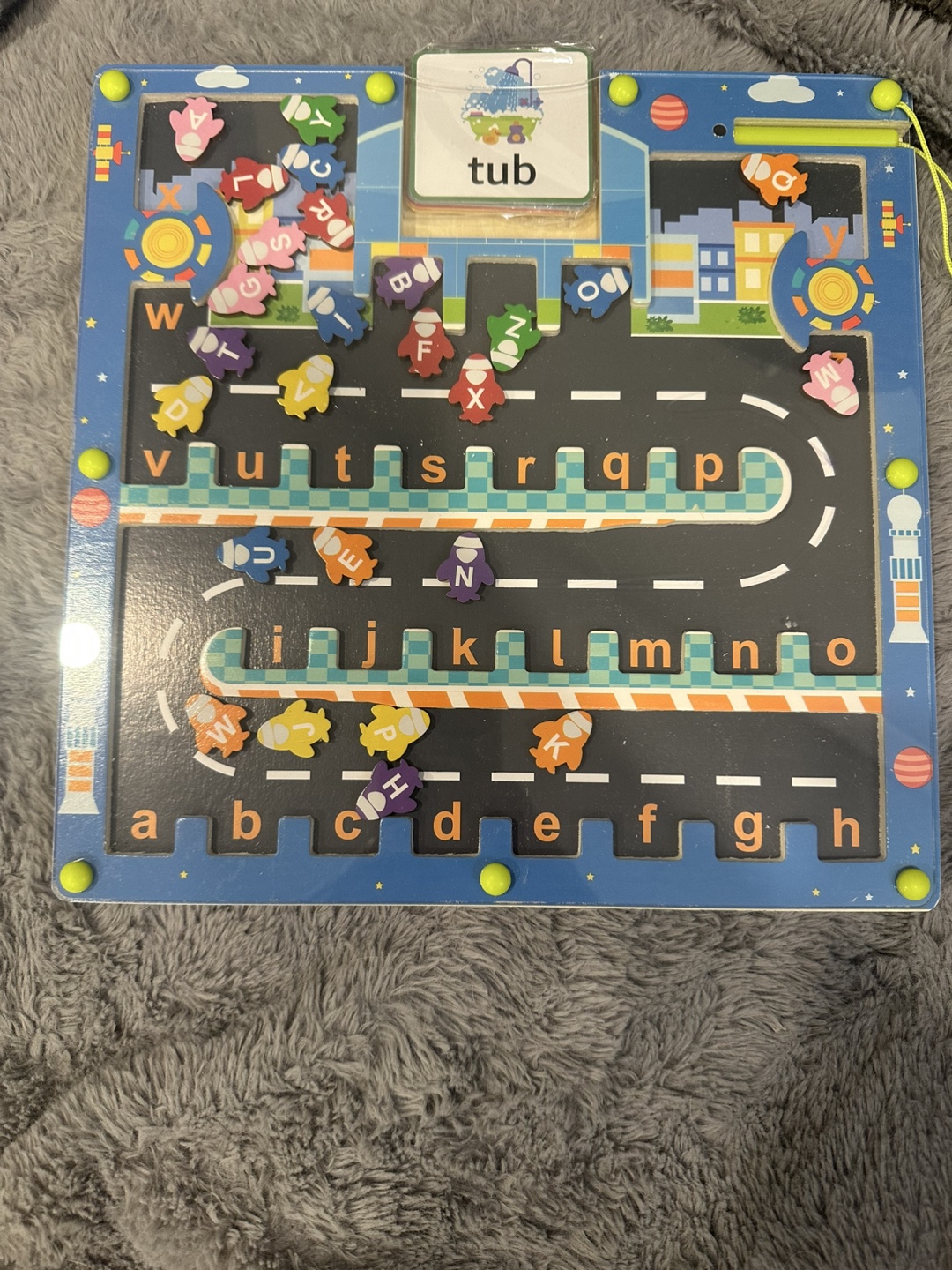 Alphabet Race Track Magnetic Board Game