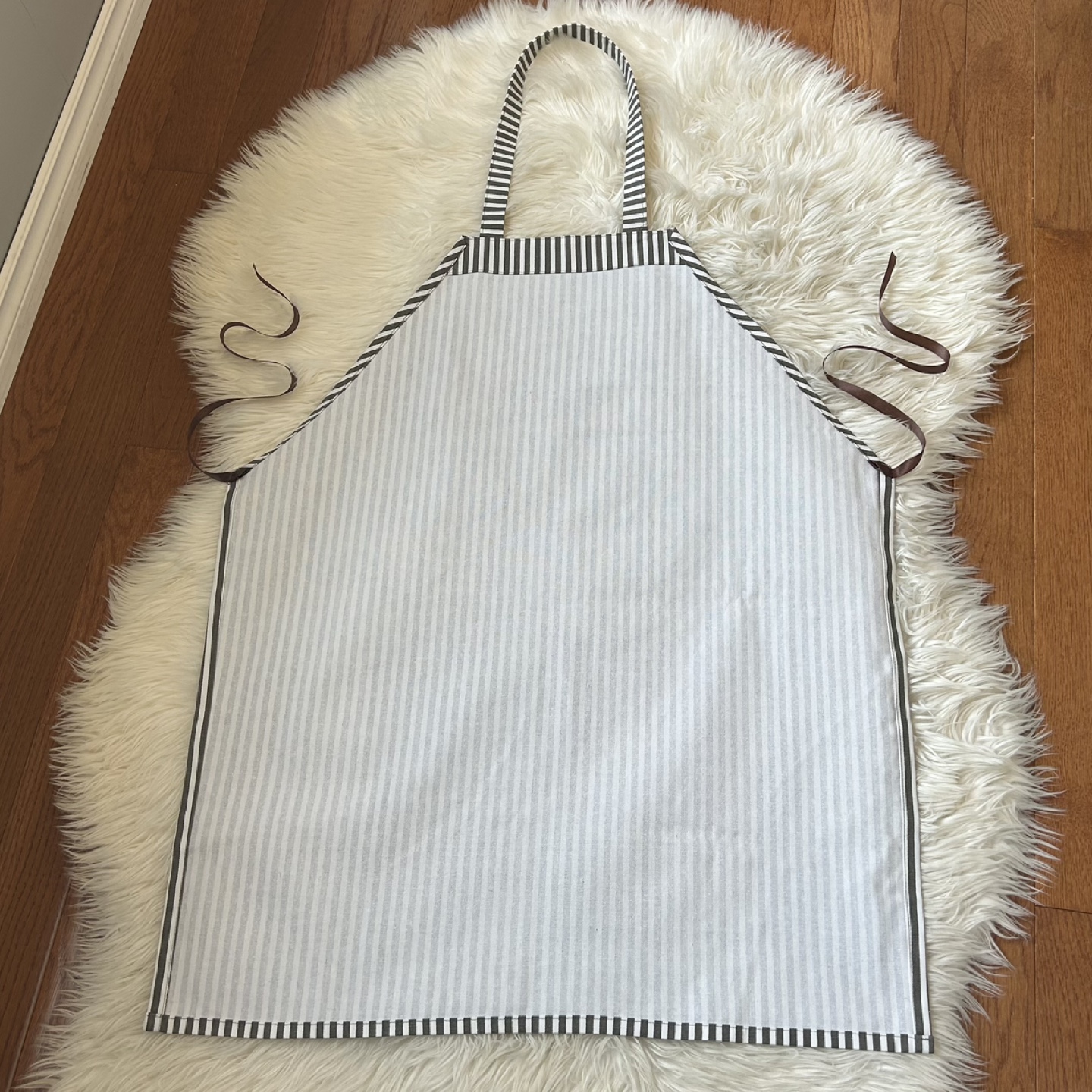 Handmade Stylish Striped Canvas Apron Size XXL Unisex - photo 4