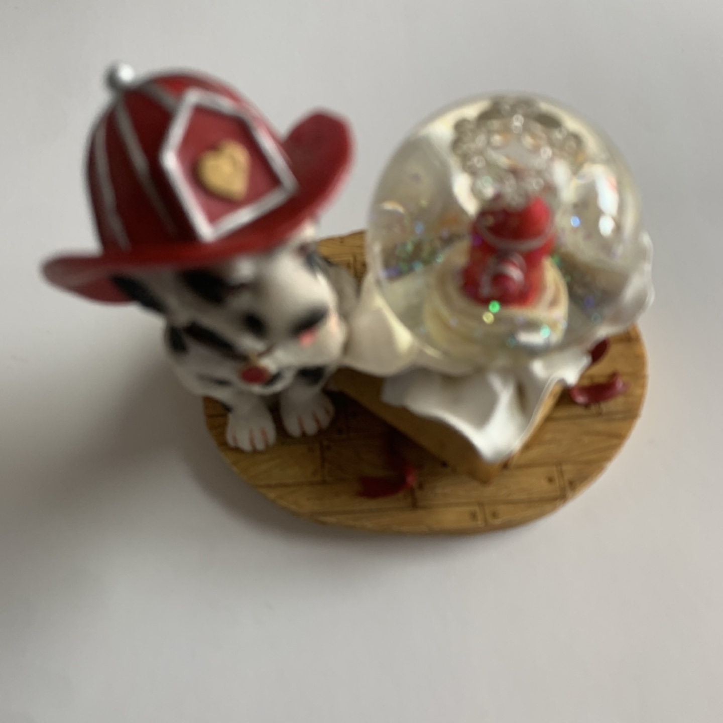 Dalmatian Firefighter Snow Globe Figurine - photo 3