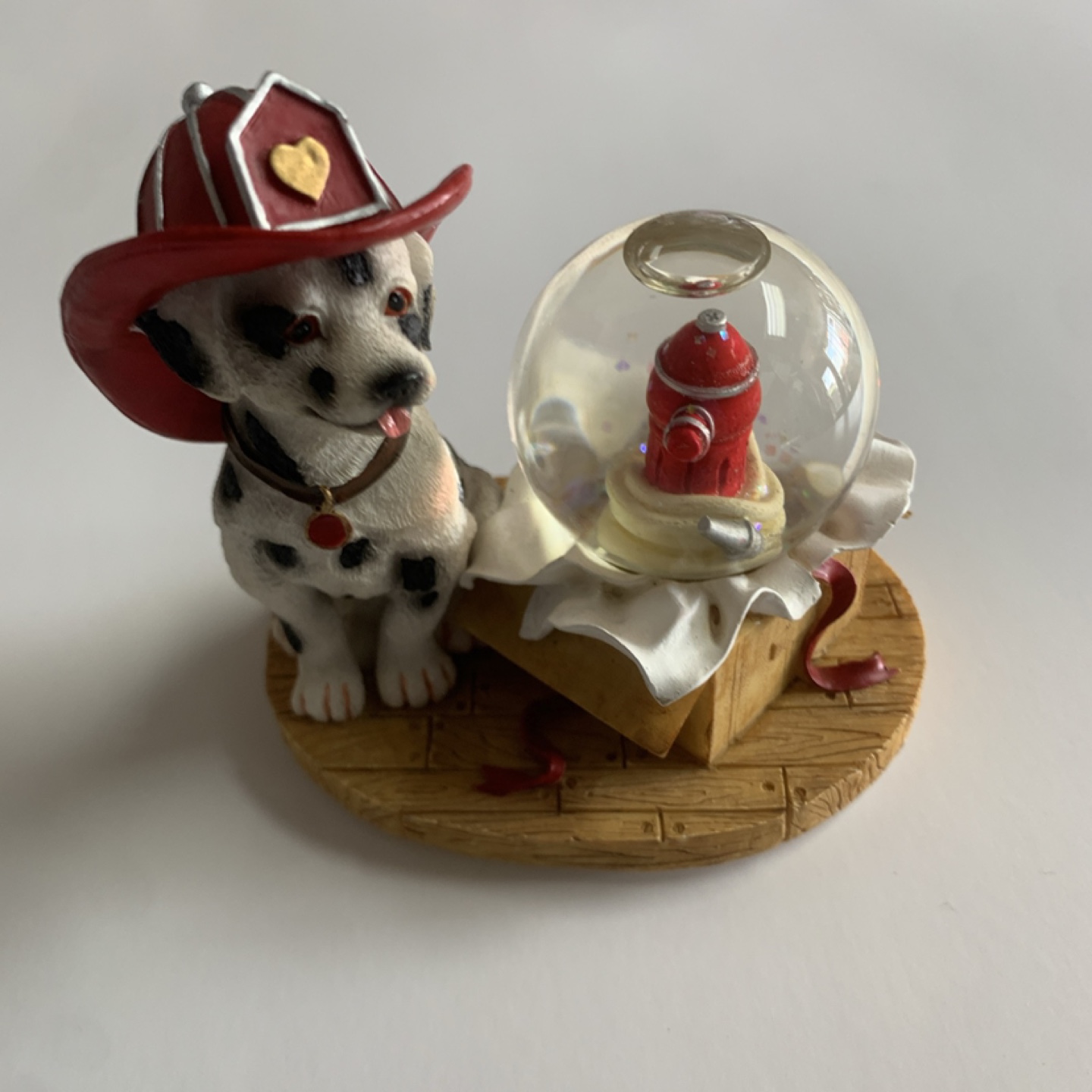 Dalmatian Firefighter Snow Globe Figurine - photo 2